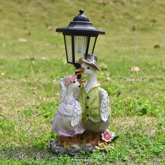 Solar Duck Garden Ornaments with LED Lights