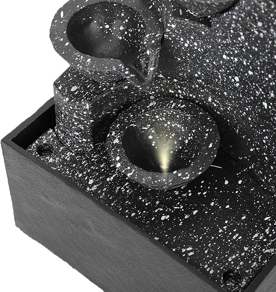 Mini Tabletop Cascading Water Fountain with LED Lights